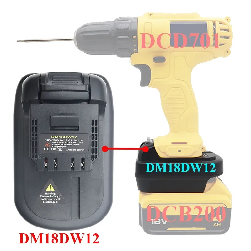 Adapter Converter For Ma*kita 18V Li-ion Battery use For De*Walt 12V 10.8V Tool