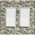 thumbnail image 1 of Metal Light Switch Plate Outlet Cover (ACU Camo - Double Rocker), 1 of 2