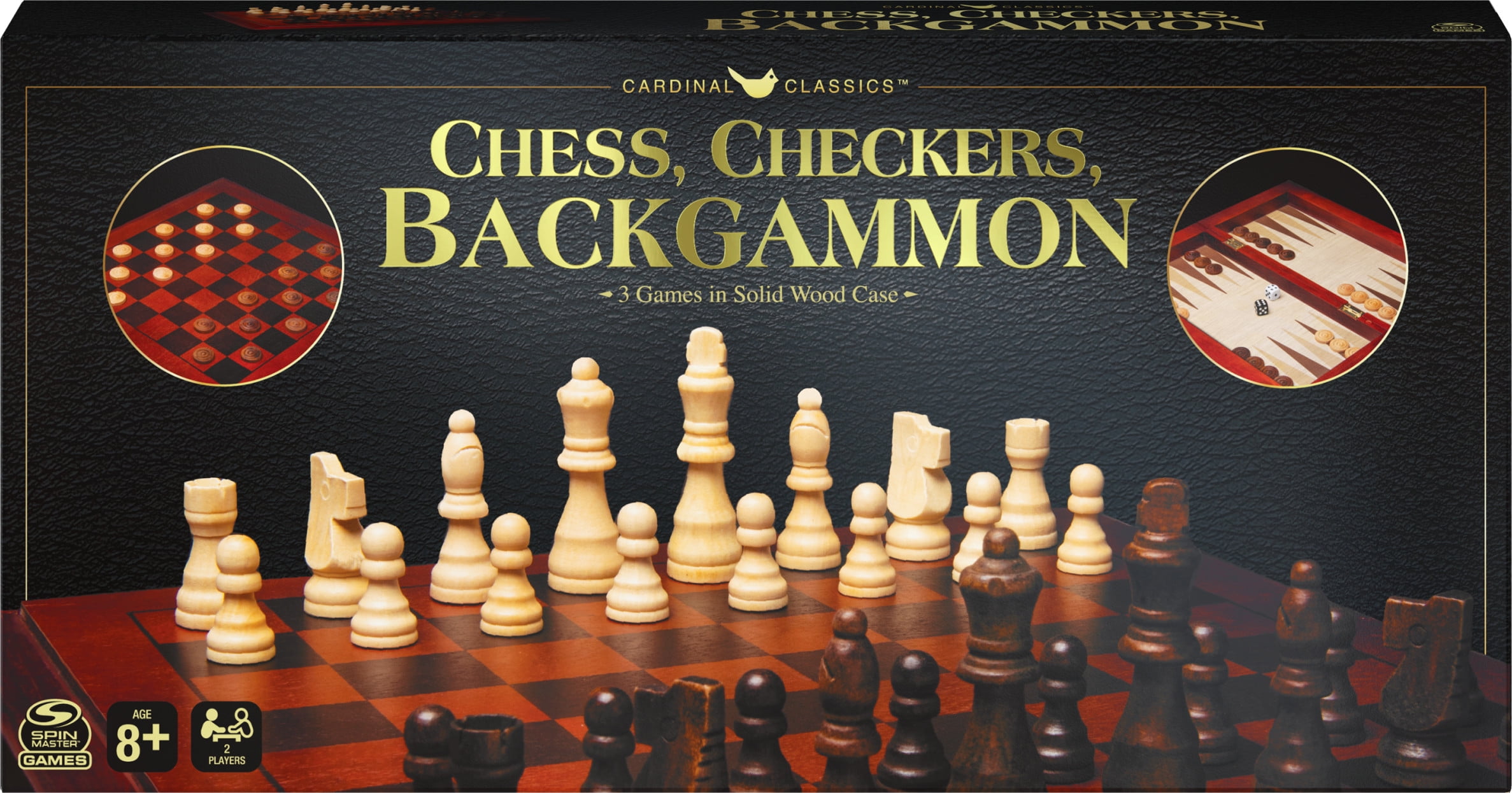 Backgammon Board & Chess SetHandmade in LebanonWood Inlaid Checkers Pieces