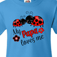 thumbnail image 4 of Inktastic My Papa Loves Me with Cute Ladybugs Youth T-Shirt, 4 of 5