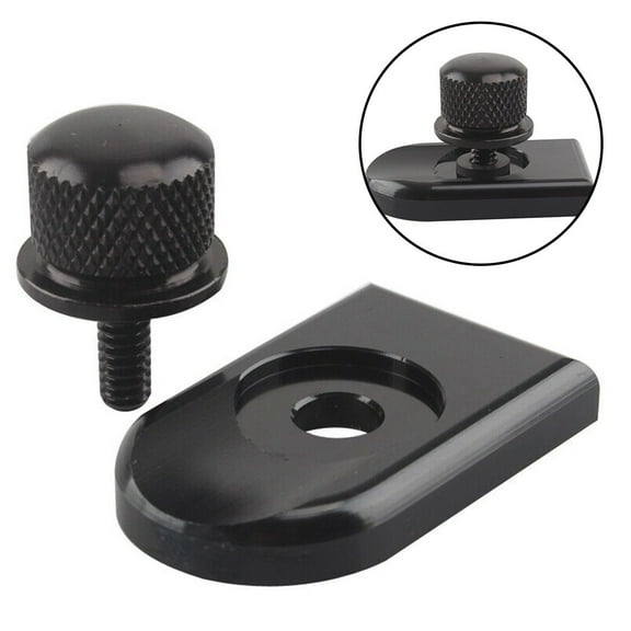 Lierteer 6mm Black for Seat Bolt Tab Screw Mount Knob Cover for Harley Dyna Super Glide
