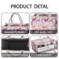 thumbnail image 4 of Large Capacity Tote Bag,Pioneer Flower Floral Print Pattern Handbag Fashion Luxury Tote Bag,15.7"x13"x 5.1" Inches,Laptop Compatible, 4 of 6