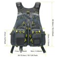 thumbnail image 2 of Chaleco de pesca Gonex, chaleco de pesca con mosca para hombre y mujer, gris y amarillo, 2 of 8