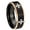 Black And Pink Step Edges, variant on Tungsten 4 Maltese Cross 8mm Shinny Rose Gold Two Tone Dome Men Ring