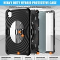 thumbnail image 6 of for iPad Air 11" 2025/2024 Case, Durable Protection Case with Rotate Stand, Portable Hand Strap & Shoulder Strap Pencil Holder, Case for iPad Pro 11" 2022/2021/2020/2018/iPad Air 5th/4th, Black, 6 of 18