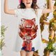thumbnail image 1 of Niños niña camiseta verano Disney Anime Turnings rojo dibujos animados animales Panda vestido niño camisetas ropa niños ropa T-shirts2T zhangyuxiang CONDUJO, 1 of 2