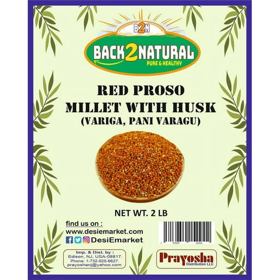 Back2Natural Red Proso Millet With Husk - 2lb