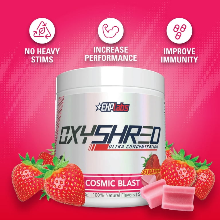 EHP LABS OxyShred Pre Workout Powder with L Glutamine & Acetyl L Carnitine, Energy Boost Drink