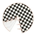 thumbnail image 3 of Bingfone Christmas Tree Skirt Mat Christmas Decoration Interior 36"-Black And White Checkerboard, 3 of 8