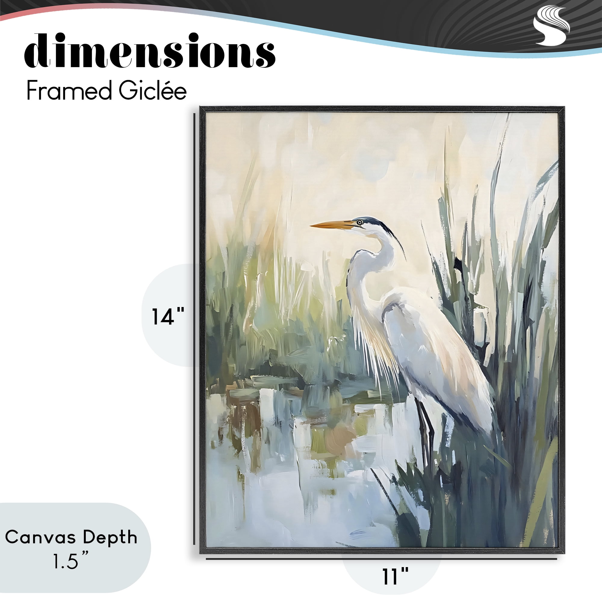 Stupell Industries King Of The Marsh Black Framed Giclee Art, design by Creative Studio
