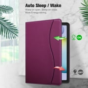 Fintie Case for Samsung Galaxy Tab S6 Lite 10.4(2024/2020/2022) with S Pen Holder, Multi-Angle Viewing Soft TPU Back Cover with Pocket Auto Wake/Sleep, Purple