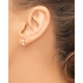 thumbnail image 3 of 10K Rose Gold Round Hinged Hoop Earrings (Width 7) (Length 11) - Jbsp, 3 of 5