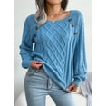 thumbnail image 4 of RWJDXD Pullovers et Chandails Tricotés à Manches Longues pour Femmes Col Carré Décontracté Automne Hiver 2023, 4 of 7
