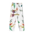 thumbnail image 4 of Kdxio Pretty Floral With Leaves Print Men's Sleep Pajama Pant Lounge Pants with Pockets, 4 of 8