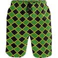 thumbnail image 1 of Men's Jamaican-Flag-Stripe-Caribbean-Island-Design Quick Dry Swim Trunks with Pockets Beach Board Shorts Bathing Suits S-3XL, 1 of 7