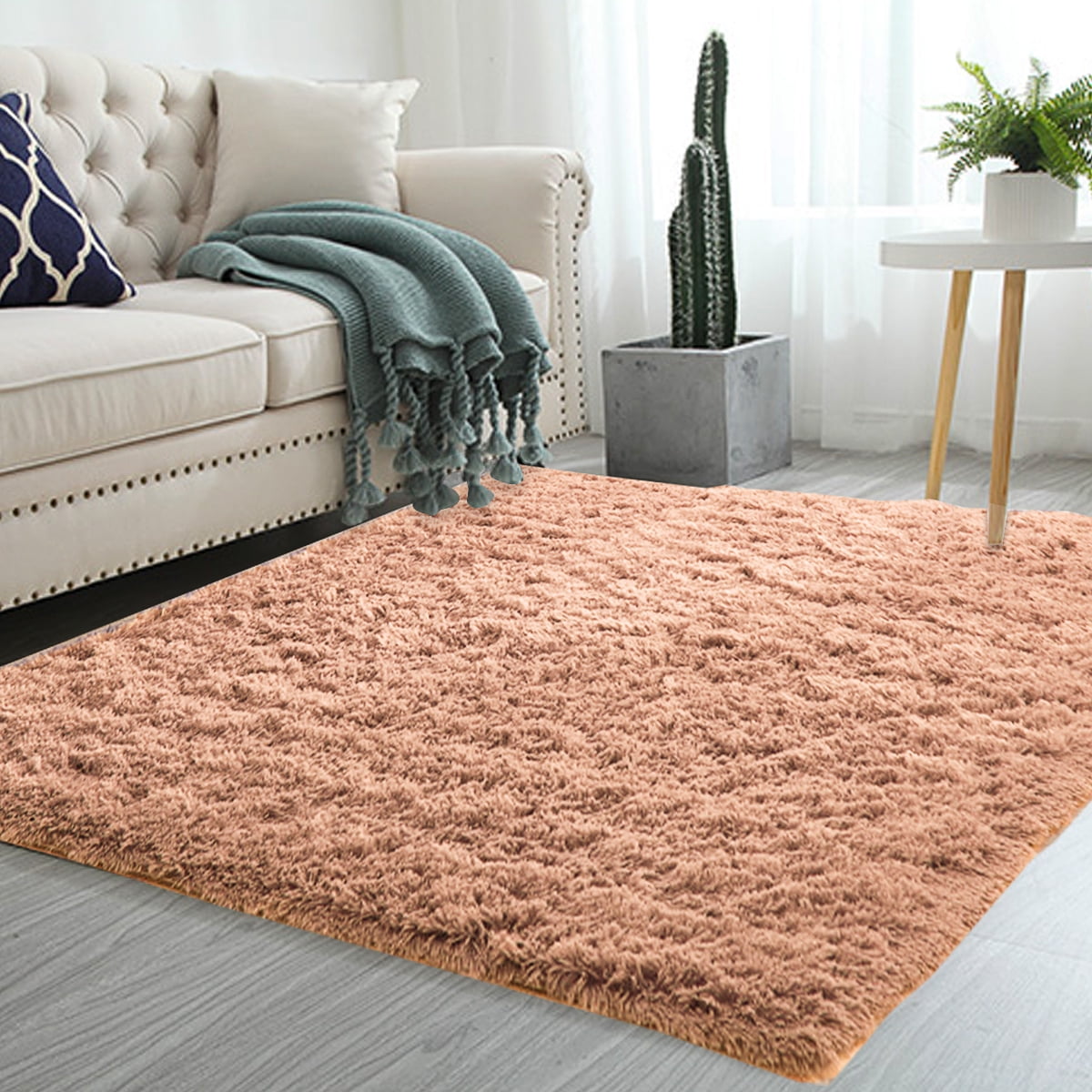 Shaggy  Bedroom  Home  Anti-Skid  Fluffy  Rugs  Dining  Room  Rug  Area  Carpet 