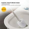 thumbnail image 4 of Replacement Spare Bathroom Accessory Plain Plastic Toilet Cleaning Brushes Head Holder pwm25, 4 of 8