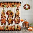 thumbnail image 2 of Fall Gnome Shower Curtains for Bathroom, Sunflower Maple Leaf Pumpkin Waterproof Fabric Shower Curtain for Bathroom Bathtub Decoration, Machine Washable, 54x"78", 2 of 9