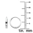 thumbnail image 2 of 14k White Gold 11-mm Small Hinged Hoop Earrings, 2 of 2