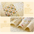 thumbnail image 5 of Exclusivo Mezcla Reversible Boho Quilt Set Queen Size, 3 Pieces Patchwork Yellow All Season Bedspreads, Ultra Soft Floral Coverlet Bedding Set with Printed Pattern (1 Quilt, 2 Pillow Shams), 5 of 7