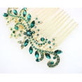 thumbnail image 5 of Faship Gorgeous Green Crystal Floral Hair Comb, 5 of 6