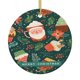 thumbnail image 1 of Adorno navideño colgante de Feliz Navidad para árbol de Navidad - Decoraciones colgantes de cerámica para fiestas - Ideas para regalar adornos navideños, 1 of 8