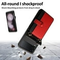 thumbnail image 4 of for Samsung Galaxy Z Flip 3 Crossbody Wallet Case, Stylish Purse Case with Card Holder and Shoulder Strap Color Combination Design Shockproof Anti-fall Phone Case Cover,Red, 4 of 8