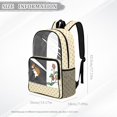 thumbnail image 7 of ZIATUBLES Clear Backpack, Heavy Duty Fabric & PVC Transparent Bookbag with Corgi Bicycle Flowers Polka Dots Print, Large Capacity See Through Backpack for School College Work Travel Security, 7 of 7