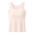 thumbnail image 2 of Tank Tops with Built in Bras Tummy Control Seamless Wide Strap Camisole Shaper Shelf Bra Tank for Senior Light pink 4XL, 2 of 9