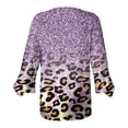 thumbnail image 4 of Dyegold Blouses For Women Dressy Casual 3/4 Flare Sleeve Lace Trim V Neck Floral Print Vintage Tunic Tops Loose Fit Shirts, 4 of 5