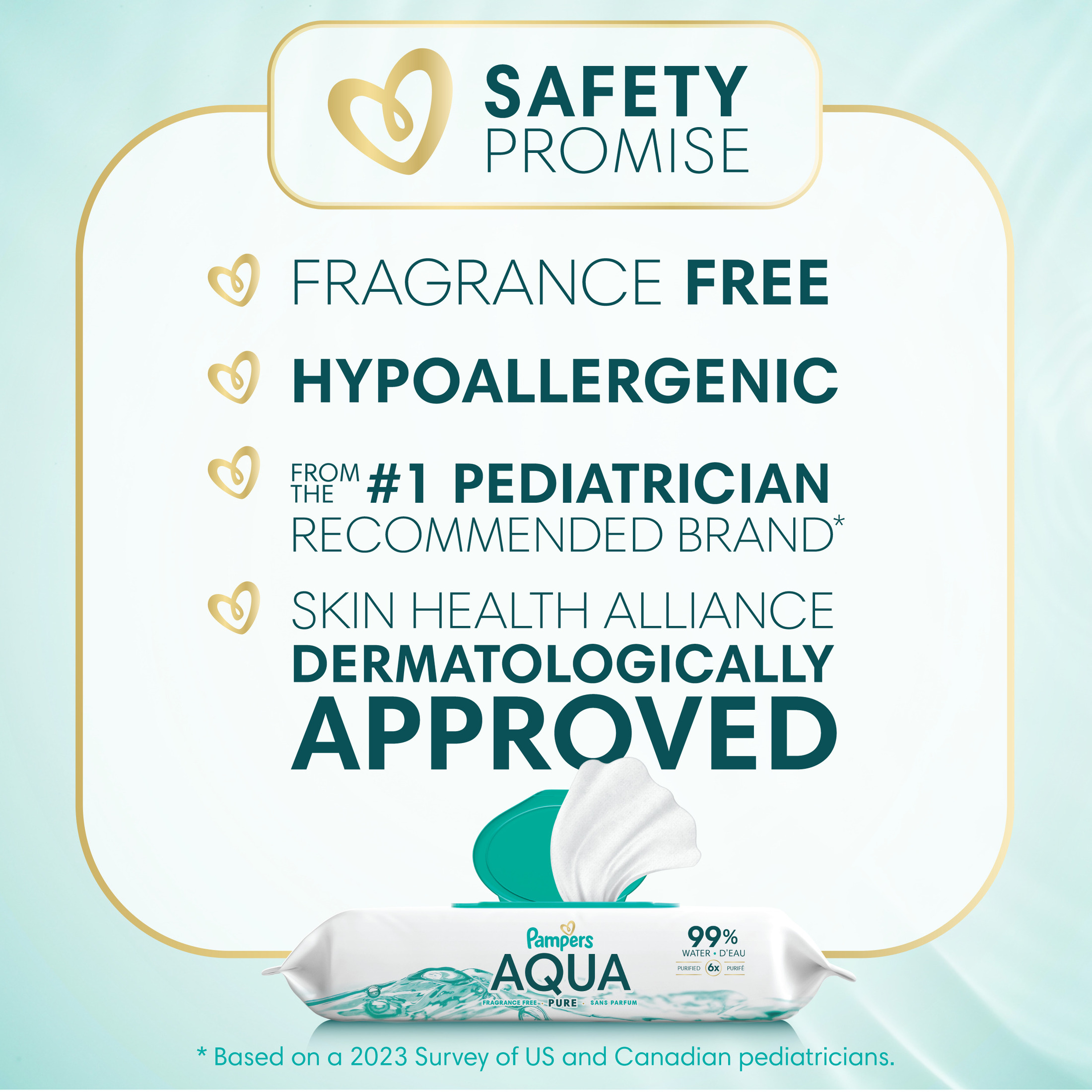 Pampers Aqua Pure Baby Wipes, 99% Water, 448 Count photo 7