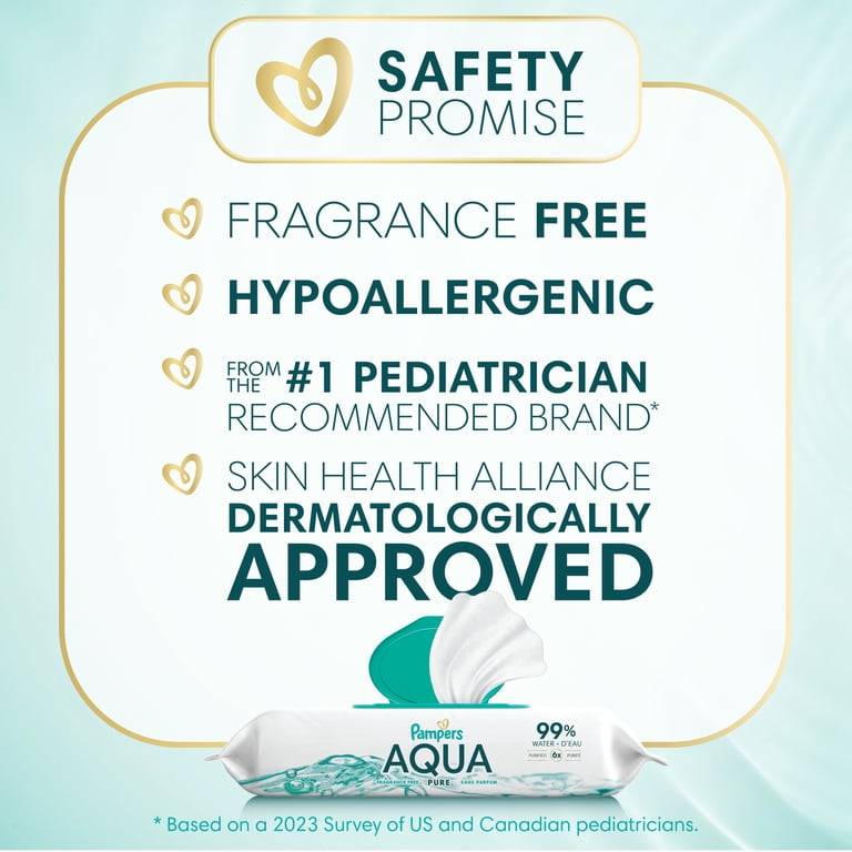 Pampers Aqua Pure Baby Wipes, Unscented, 112 Count photo 7