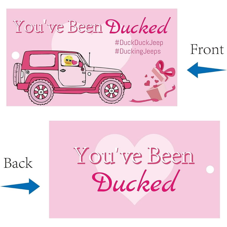50pcs-you-ve-been-ducked-cards-duck-tags-card-heart-pink-duck-duck-jeep-tags-ducking-diy-jeep-duck-card-with-hole-and-twine-for-rubber-duck-jeeps-car-decor-valentines-gifts-3-5x2inch for Free Printable Duck Duck Jeep Tags 50Pcs You've Been Ducked Cards Duck Tags Card Heart Pink Duck Duck Jeep Tags Ducking DIY Jeep Duck Card with Hole and Twine for Rubber Duck Jeeps Car Decor Valentines Gifts 3.5x2Inch for Free Printable Duck Duck Jeep Tags