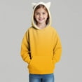 thumbnail image 3 of Oversized Hoodies for Teen Girls, Kids Cute Gradient Pullover Tops Long Sleeve Sweatshirt with Pocket New Girls' Active Pullover Yellow 7 Years, 3 of 6