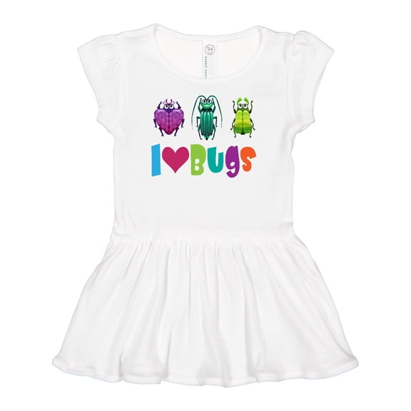 Inktastic I Love Bugs Girls Baby Dress