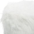 thumbnail image 6 of DecMode Polyester Stool with Faux Fur, White, 6 of 11