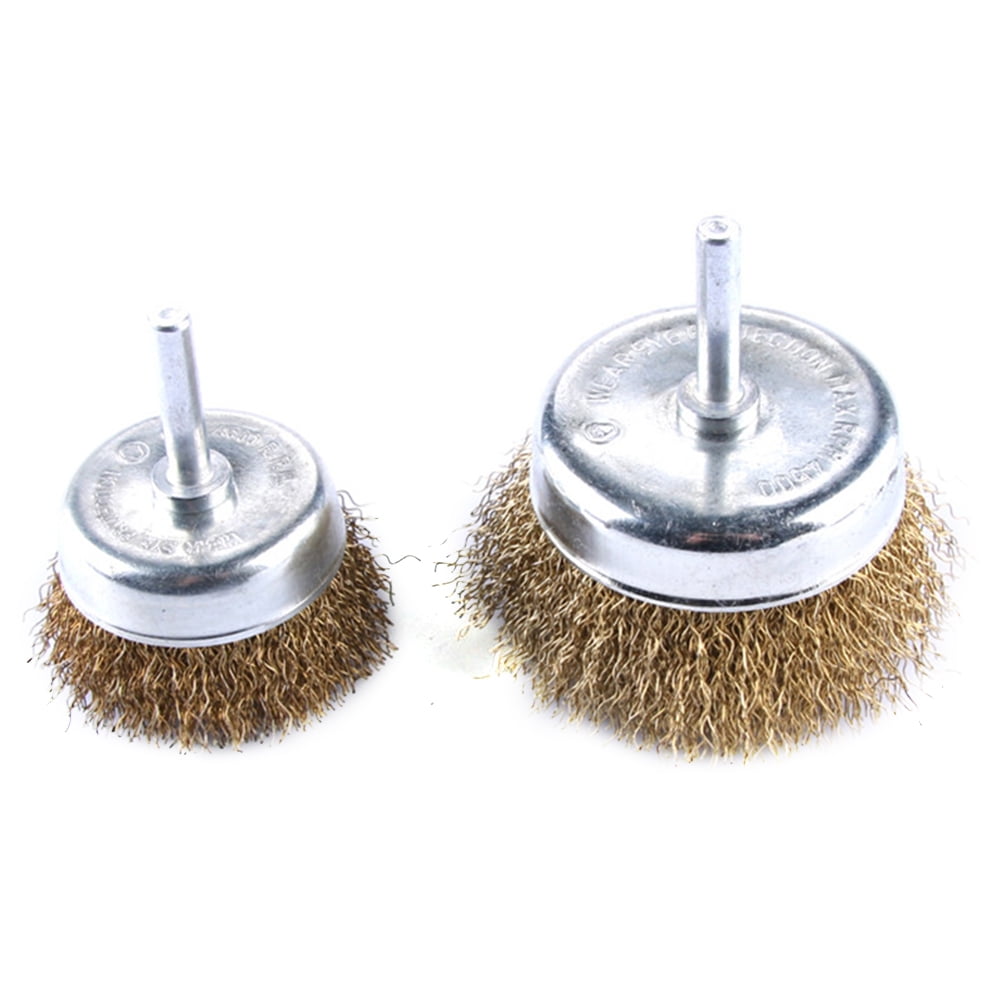 6*75mm Wire Cup Brush with Crimped Steel Bristles Attaches to Most