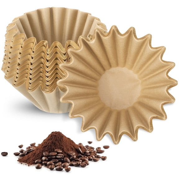 200 Pack 2-5 Cup Coffee Filters, Unbleached Coffee Filters, Basket Paper Coffee Filters, Thicken Natural Coffee Filter Basket for Commercial, Home Coffee Maker, Pour Over Coffee Kit