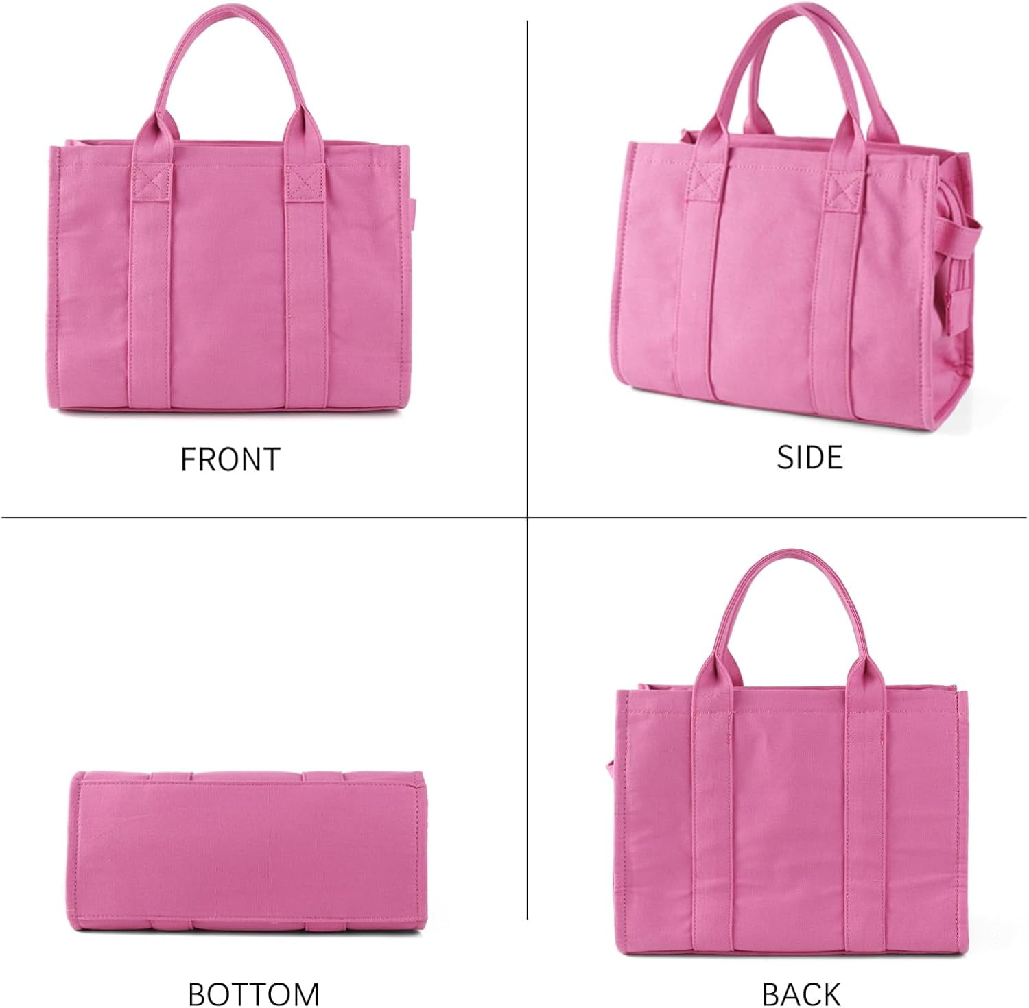 Tote Bags for Women Handbag Tote Purse with Zipper Canvas Crossbody Bag Shoulder Bag