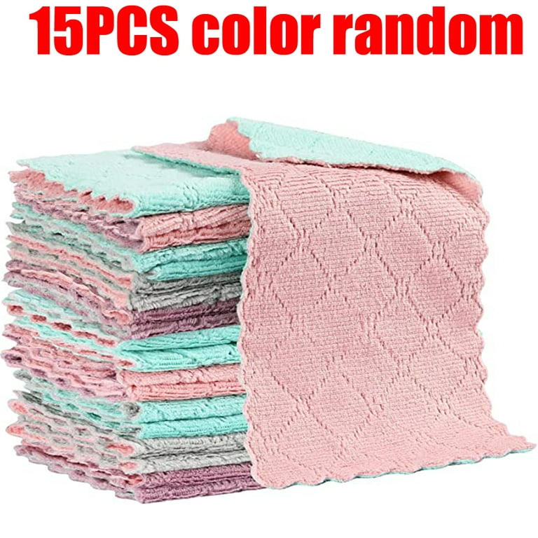 Kitchen Cloth Super Absorbent 100% Coral Fleece Dish Towel, Quick-Drying  Super Soft Household Cleaning Cloth, Cloth,Dishcloth Towels， Premium