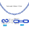 thumbnail image 2 of Uxcell 13Ft Plastic Safety Barrier Chain with 2 Pcs S-Hooks for Crowd Control at Driveway Elevator Parking Lot Blue, 2 of 5