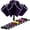 Purple, variant on Inverted Umbrella - Large Windproof for Rain & Sun, Compact Reverse With Reflective Stripe, Teflon-Coated for Women Men, Travel Folding With Cover Bag,46 IN