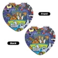 thumbnail image 2 of Qekee Scooby-Doo Print Compact Makeup Mirror Folding Mini Pocket Mirror Portable Hand Mirror Double-Sided 2 x 1x Magnification for Woman Girls-Heart Shape, 2 of 9