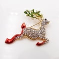 thumbnail image 3 of Billuyoard Lindo broche de Navidad con diamantes de imitación de cristal declaración de moda vacaciones Navidad broche Pins Kits de decoración para fiestas, 3 of 6