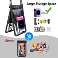 thumbnail image 7 of MSHUN Waterproof Phone Pouch, Floating Phone Pouch, Double Space Waterproof Phone Case for iPhone 14/13/12/11 Pro Max/Pro/8 Plus, Galaxy S22/S21/S20/S10/Note 20/10/9 - Detachable Lanyard - Black, 7 of 7