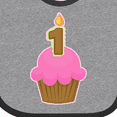 thumbnail image 4 of Inktastic Pink 1st Birthday Cupcake Girls Baby Bib, 4 of 4