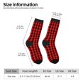 thumbnail image 2 of Honeii Retro red and Black Houndstooth Print Adult Socks,Crew Socks,Casual Calf Socks,Daily Wear Socks for Men & Women, Perfect for Sports, Casual and Everyday Use, 2 of 6
