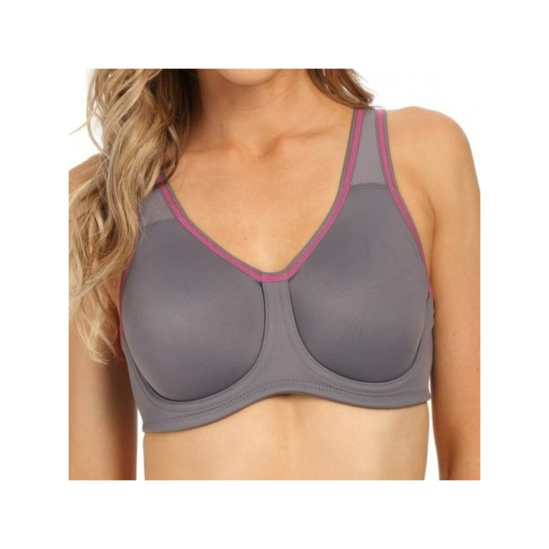 WACOAL Intimates Gray Adjustable Strap Soft Cup Solid Everyday Sports Bra  Size: 32C 