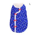 thumbnail image 3 of Greeniant Ropa para mascotas Cómodo traje Tang estilo tradicional chino sin mangas Ropa para mascotas Disfraces de animales Abrigos de moda Suministros Ropa para mascotas Azul L Greeniant PT000679-04, 3 of 6