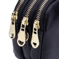 thumbnail image 4 of TOYAN Wallet three-layer zipper cross-body small bag versatile women's first-layer cowhide shoulder bag middle-aged mother mobile phone bag commuting, 4 of 4